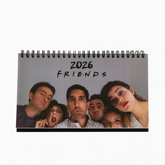 Calendar with '2026 Friends' design featuring characters from the TV show 'Friends'.