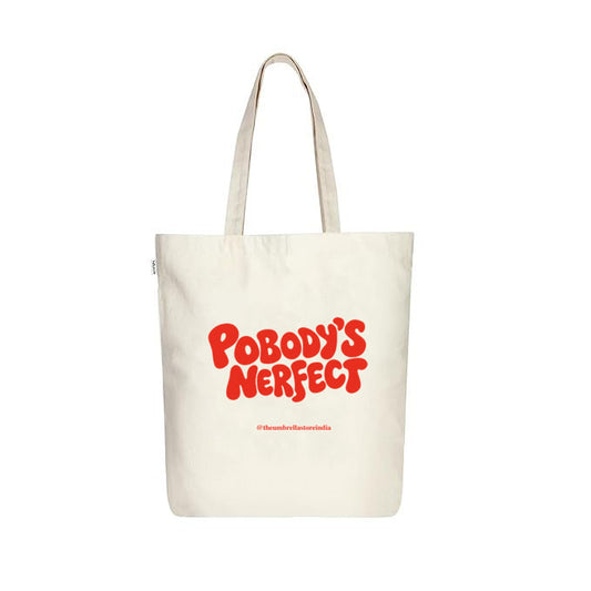 Pobody’s Nerfect Tote Bag | Quirky Canvas Tote