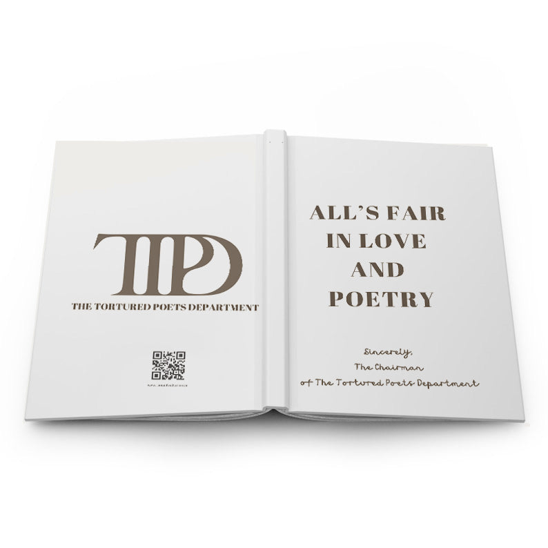The Tortured Poets Department Hardcover Journal | TTPD Journal | Swiftie Journal- Taylor swift inspired Notebook