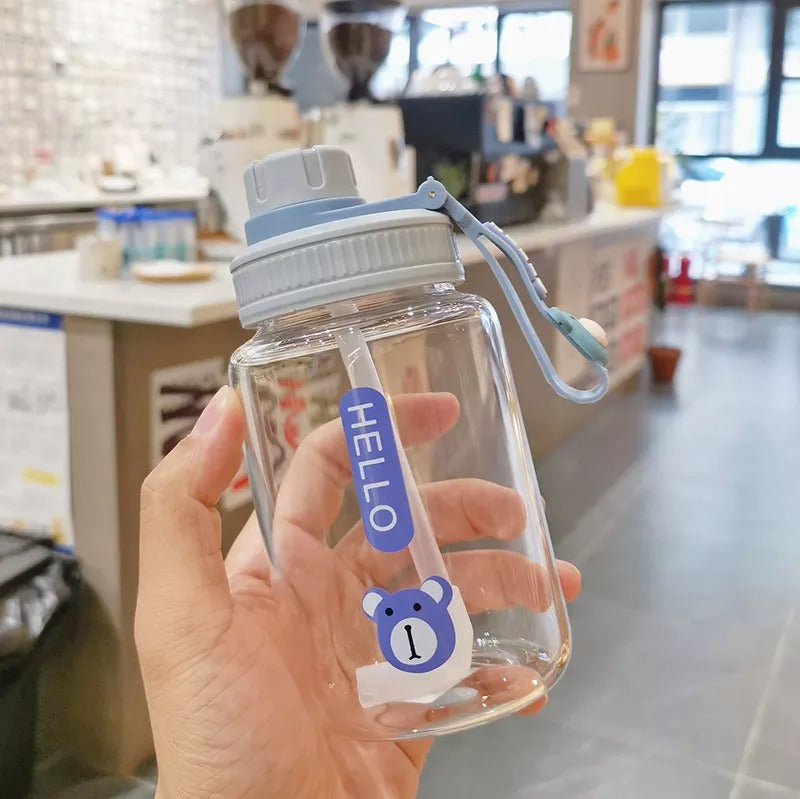 Hello Mini Glass Bottle | Borosilicate Glass - The Umbrella store