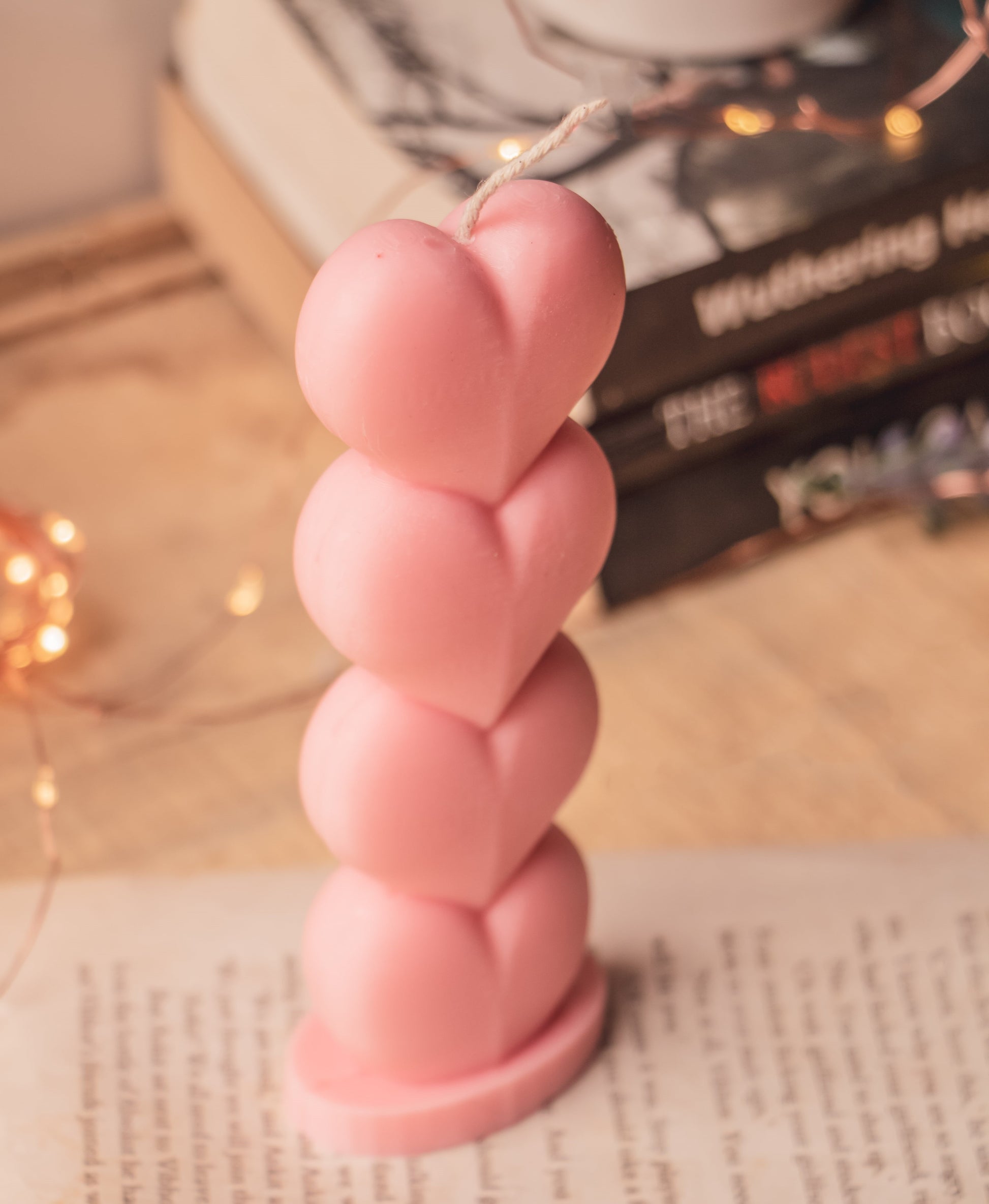 Heart Shaped Pillar Candle | Heart Soy candle - The Umbrella store