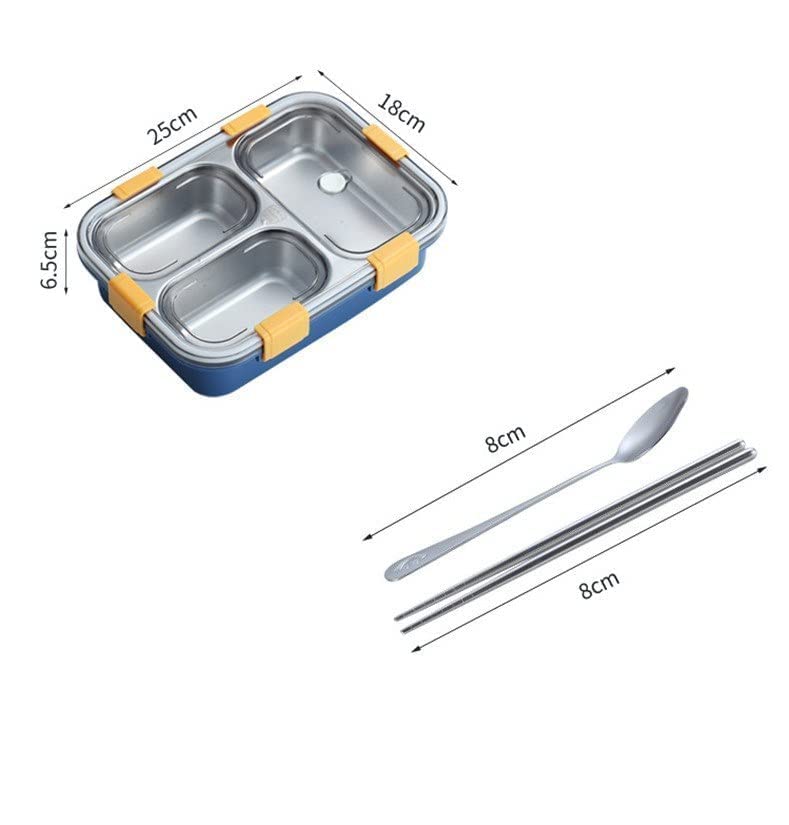 Stainless Lunch Box- 3 compartment - The Umbrella store
