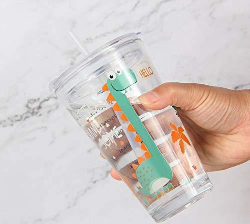 Glass Tumbler with Straw - The Umbrella store