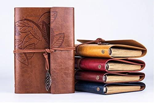 Leaf Charm Leather Journal - The Umbrella store