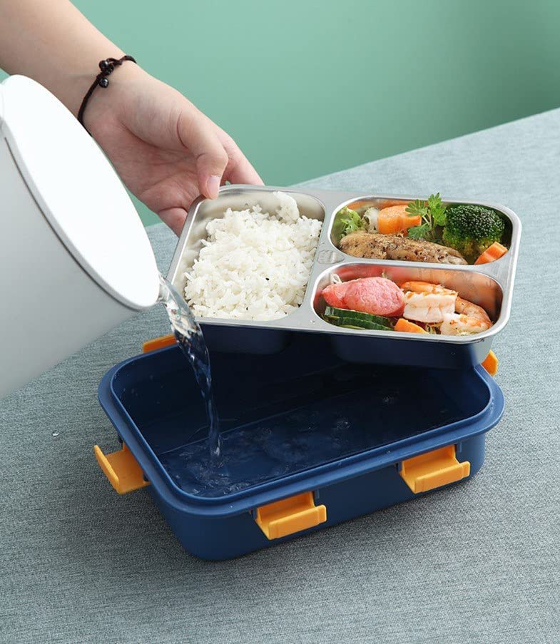 Stainless Lunch Box- 3 compartment - The Umbrella store