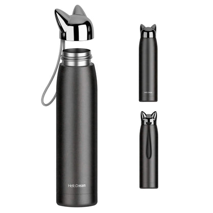 Cat Ear Water Bottle Stainless Steel Vacuum Thermos - The Umbrella store