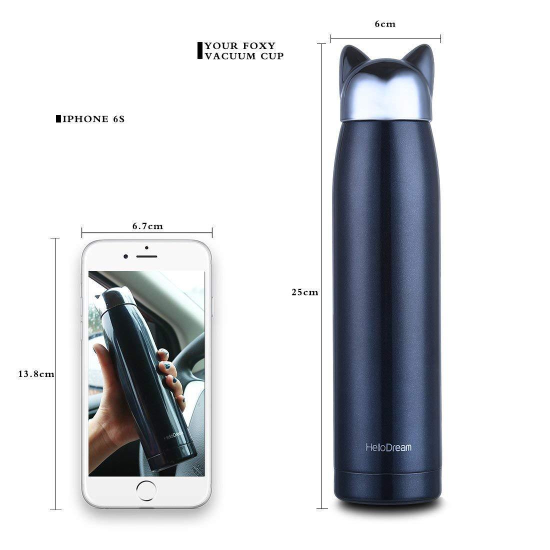 Cat Ear Water Bottle Stainless Steel Vacuum Thermos - The Umbrella store