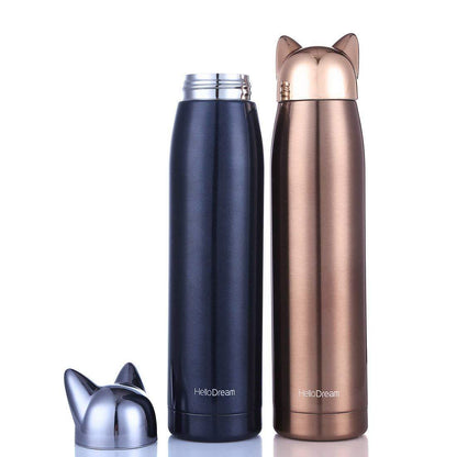 Cat Ear Water Bottle Stainless Steel Vacuum Thermos - The Umbrella store