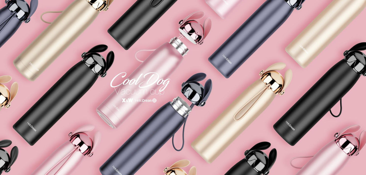 Cooldog Water Bottle Stainless Steel Vacuum Thermos - The Umbrella store