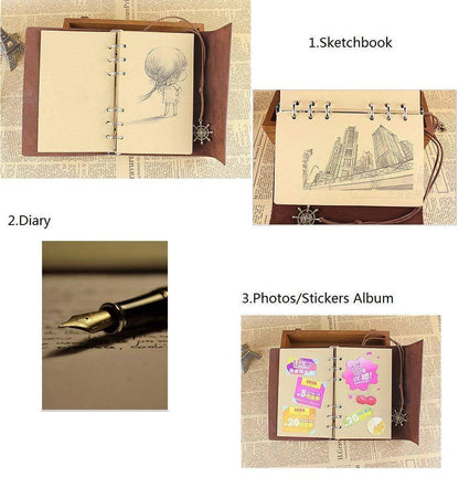 Vintage Leather Journal - The Umbrella store