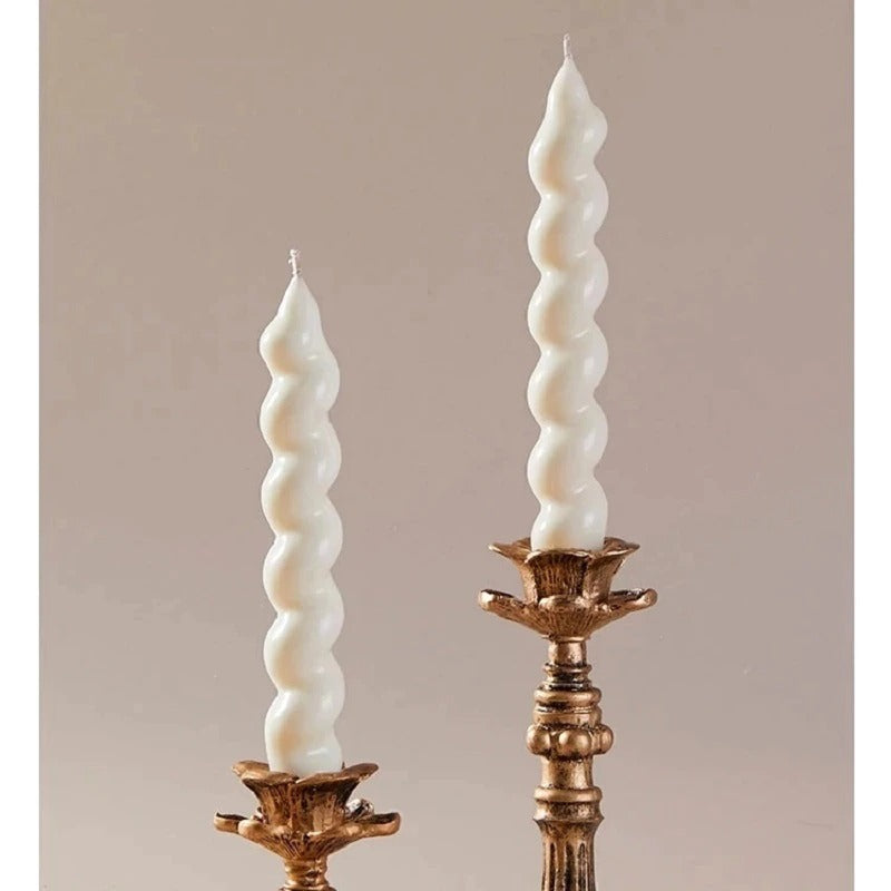Twisted Pillar Candle | Spiral Soy candle - The Umbrella store