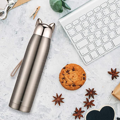 Cat Ear Water Bottle Stainless Steel Vacuum Thermos - The Umbrella store