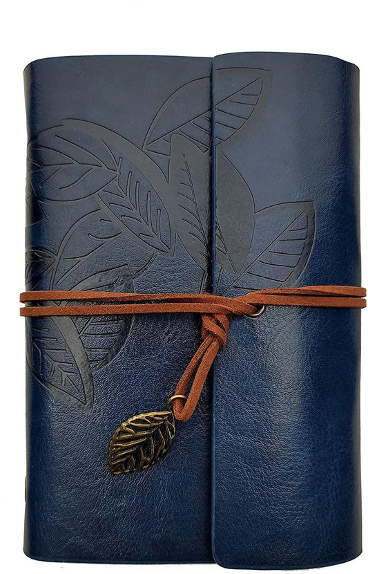 Leaf Charm Leather Journal - The Umbrella store