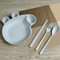 Wheat Straw BPA Free Biodegradable Peppa Pig Bowl- 1 set (Blue) - The Umbrella store
