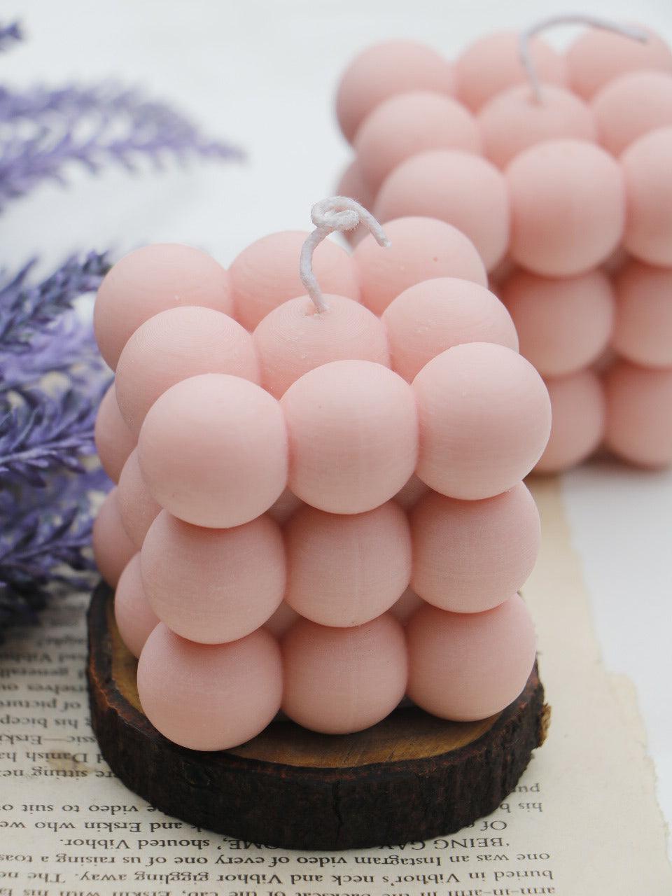 Pastel Pink Bubble candle - Valentine's day special - The Umbrella store