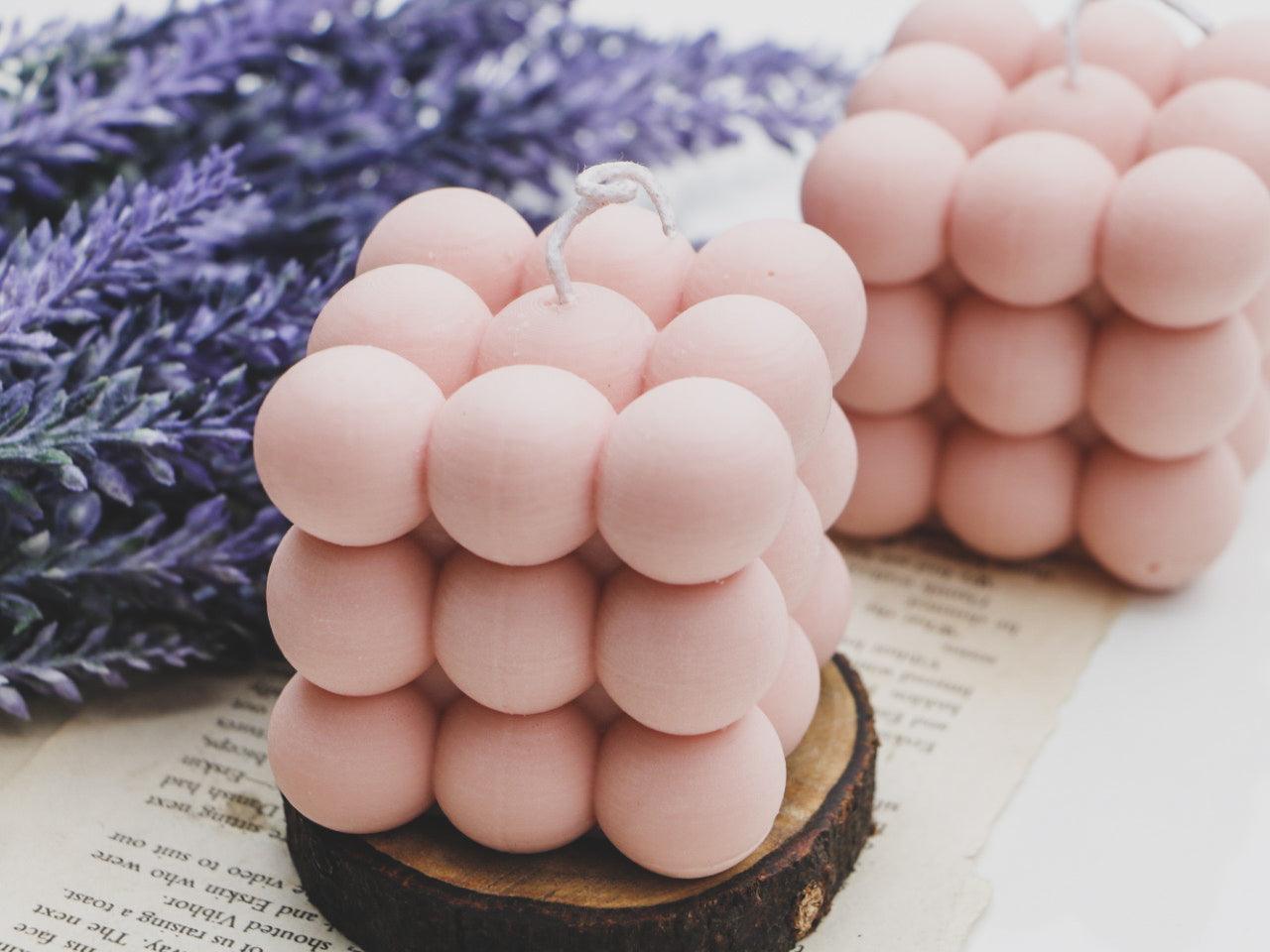 Pastel Pink Bubble candle - Valentine's day special - The Umbrella store
