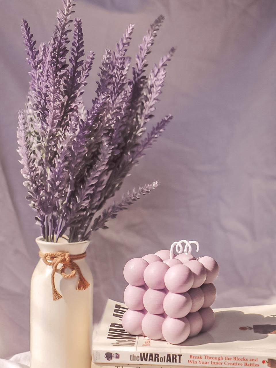 Lilac Bubble candle - The Umbrella store