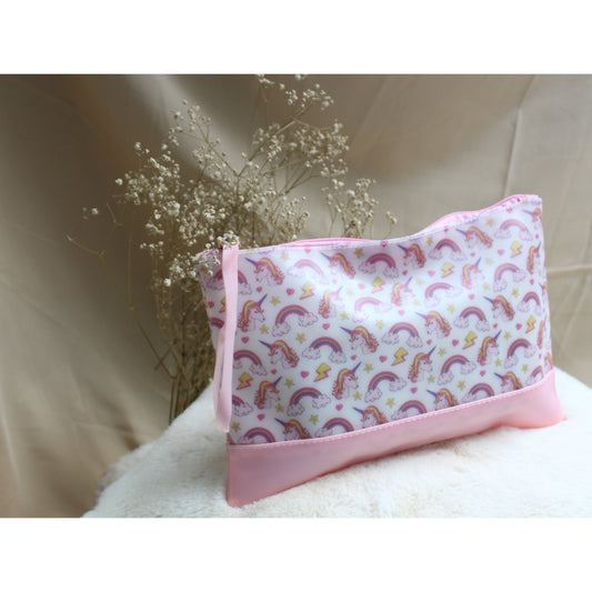 Unicorn Silicon Makeup Pouch Women's Zipper Purse (Blue) - The Umbrella store