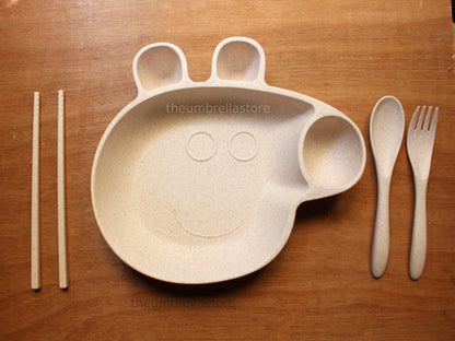 Wheat Straw BPA Free Biodegradable Peppa Pig Bowl- 1 set (Blue) - The Umbrella store