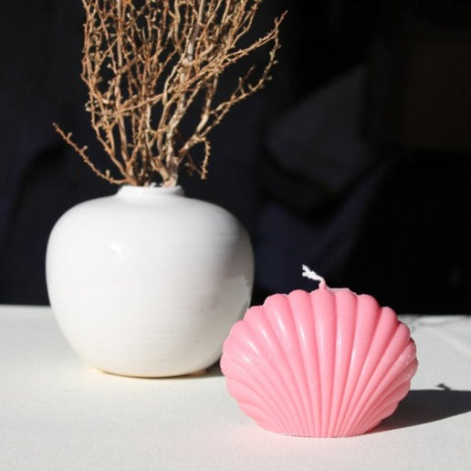 Pink Sea shell candle - The Umbrella store