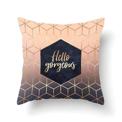 Hello Gorgeous Cushion Cover- 18X18inch - 1 pc - The Umbrella store