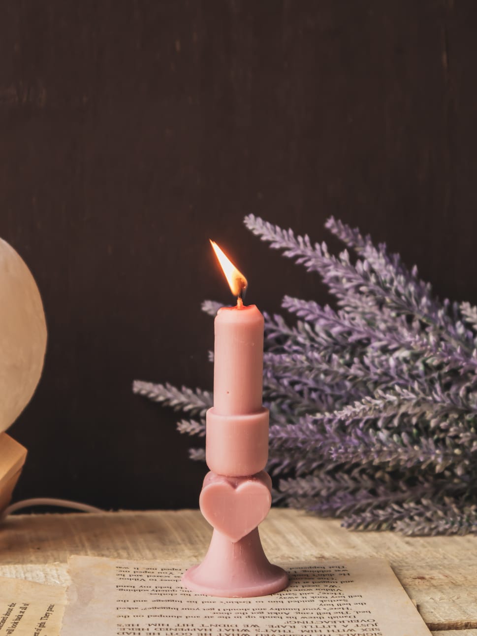 Heart Mini Pillar Candle-Unscented Organic Soy Wax Candle, Pastel Colors - The Umbrella store