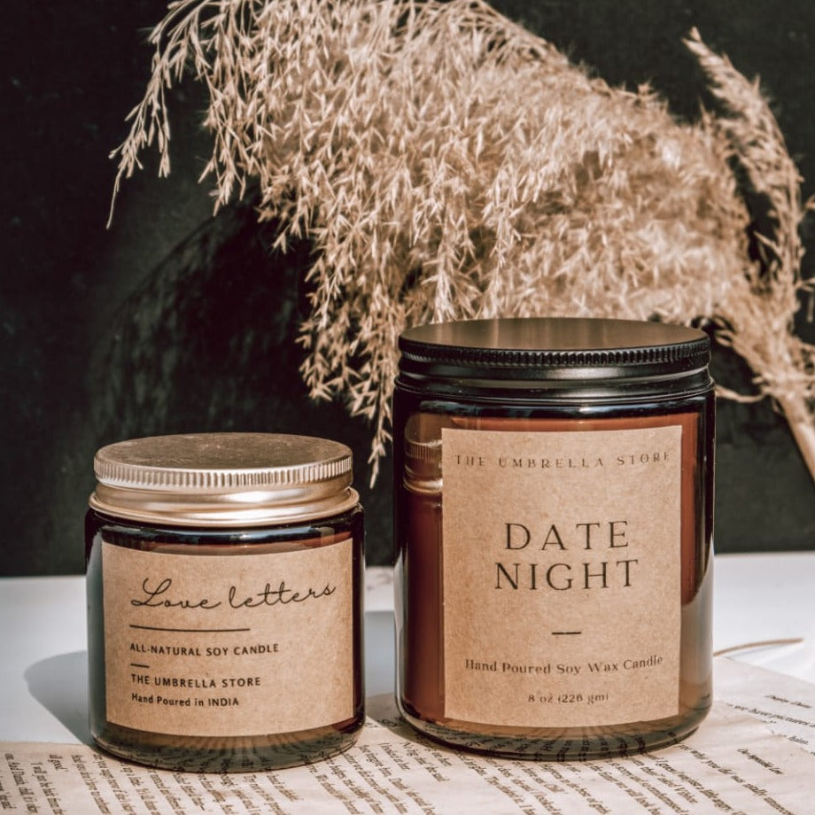 Love Language Duo : Set of Love letters and Date Night Scented candle - The Umbrella store