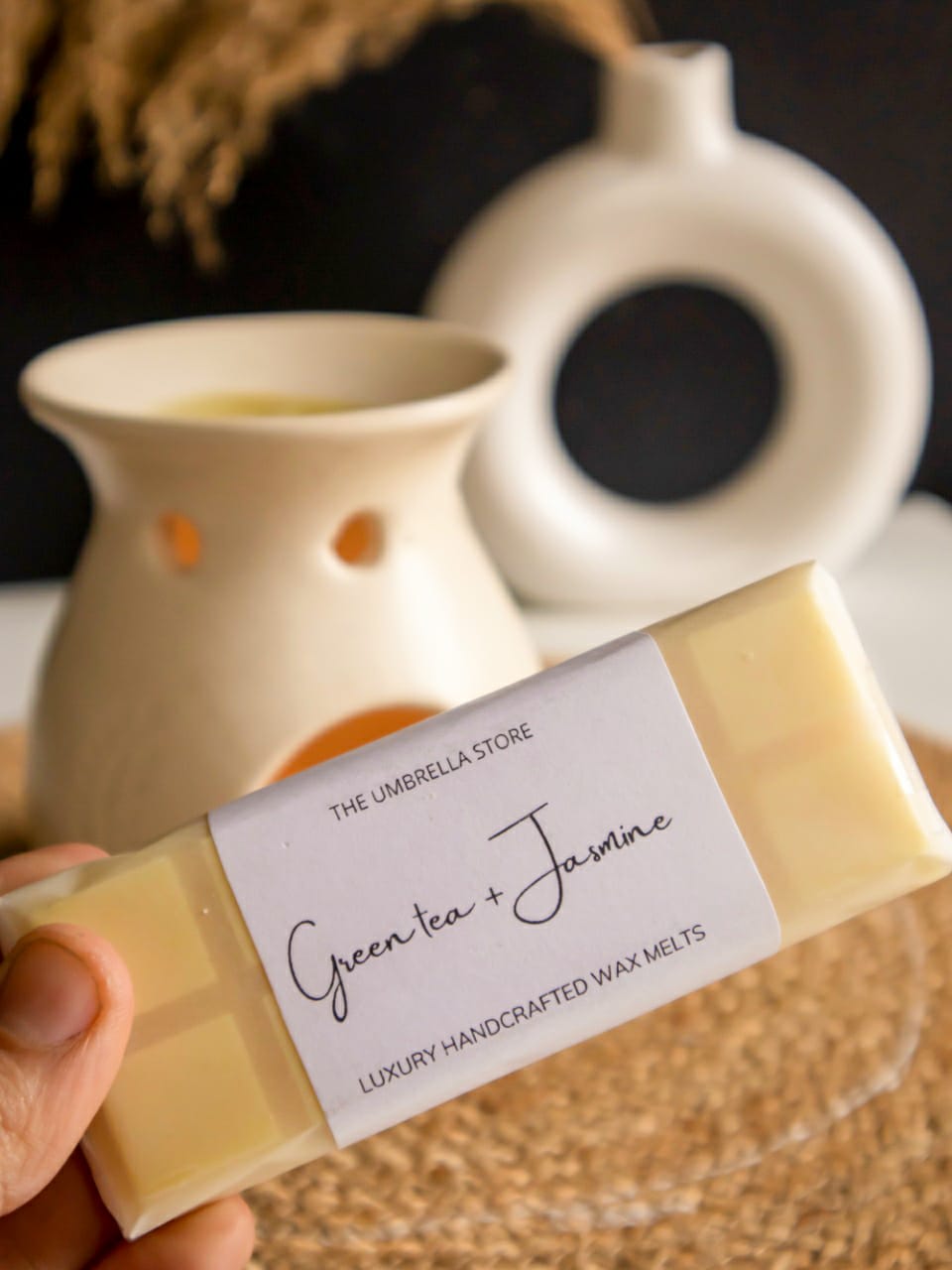 Green tea+ Jasmine Snap Bar Wax Melts - The Umbrella store