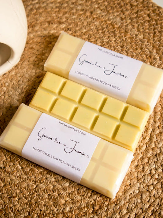 Green tea+ Jasmine Snap Bar Wax Melts - The Umbrella store