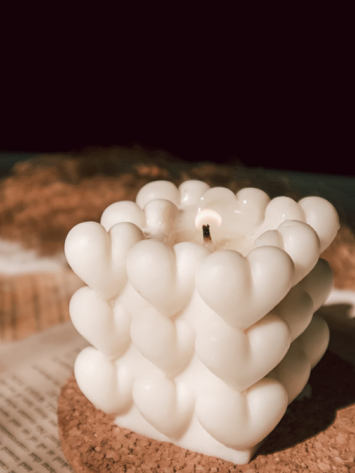 Heart cube candle - The Umbrella store