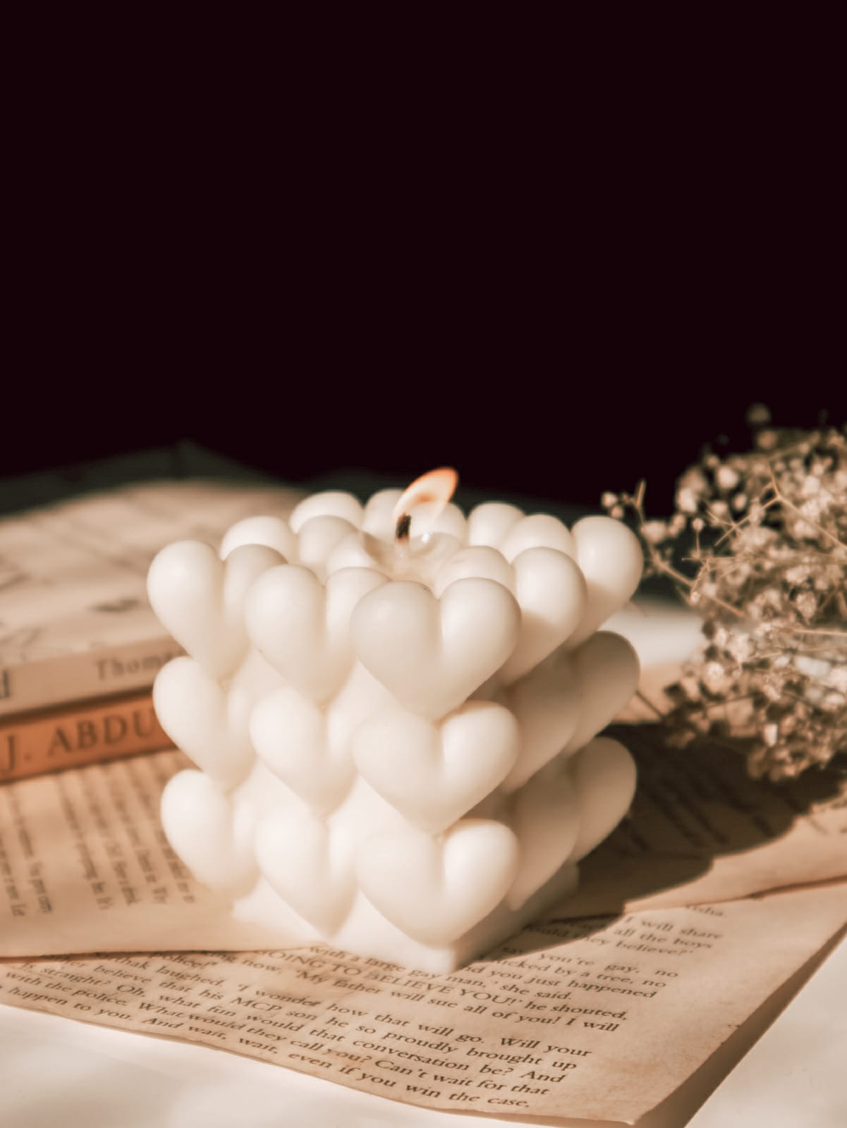 Heart cube candle - The Umbrella store