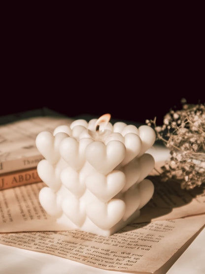 Heart cube candle - The Umbrella store