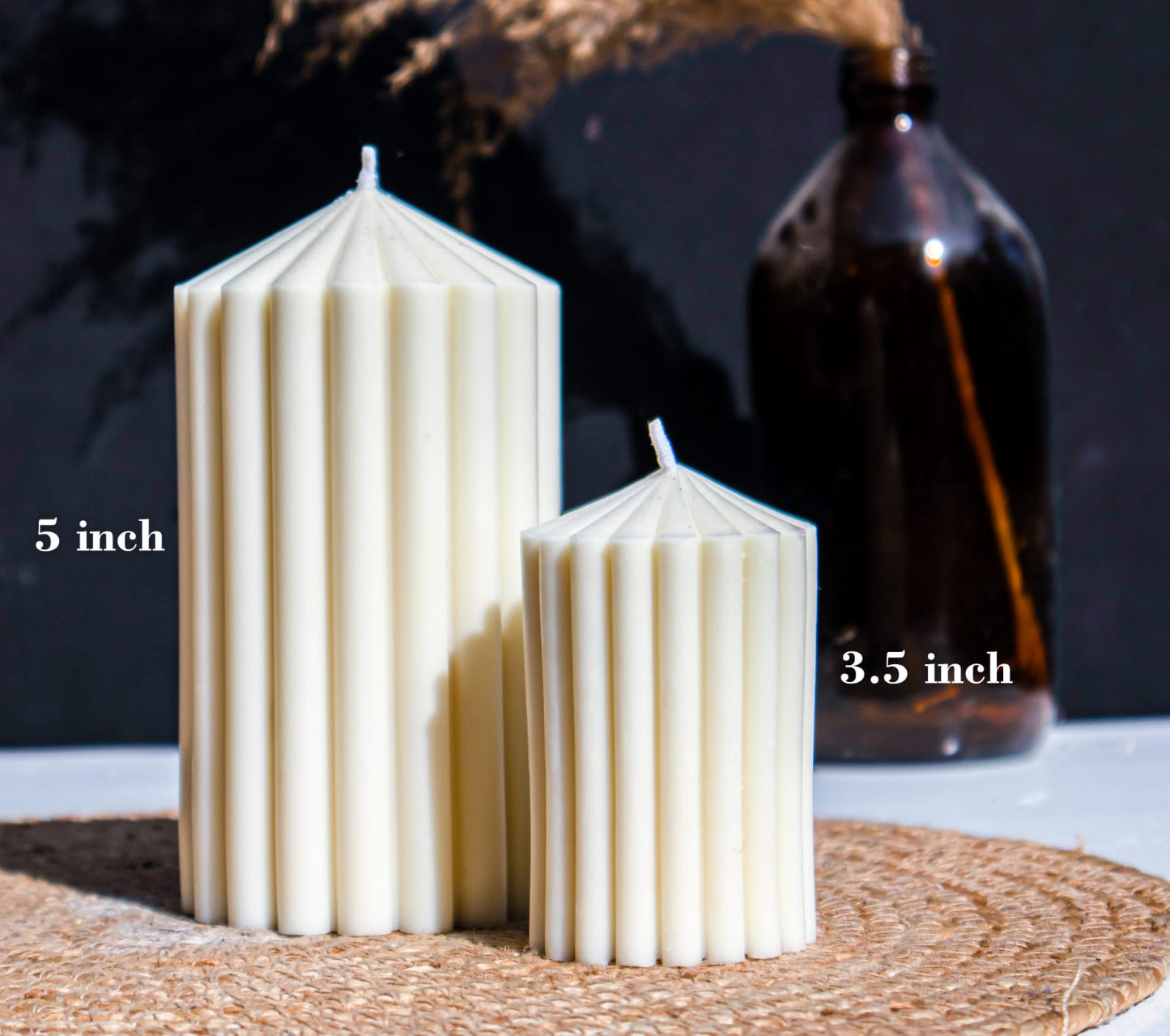 Ribbed Peak Pillar- Set of 2 - The Umbrella store