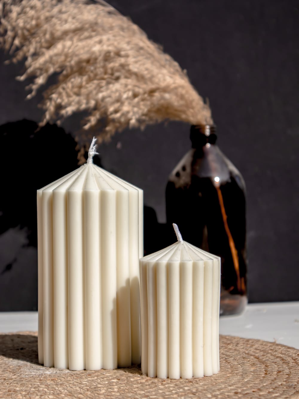 Ribbed Peak Pillar- Set of 2 - The Umbrella store