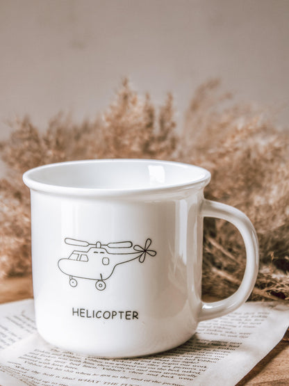 White Print Coffee Mug - The Umbrella store