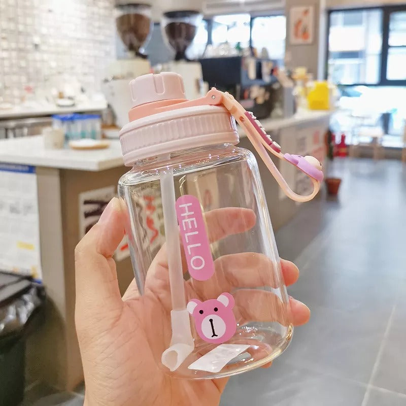 Hello Mini Glass Bottle | Borosilicate Glass - The Umbrella store