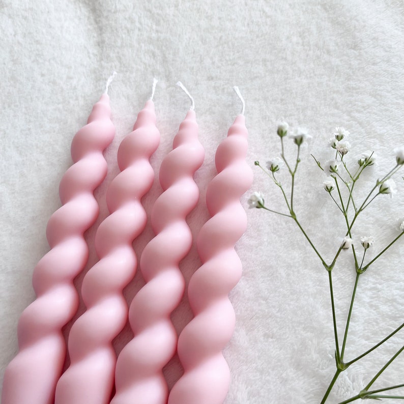 Twisted Pillar Candle | Spiral Soy candle - The Umbrella store