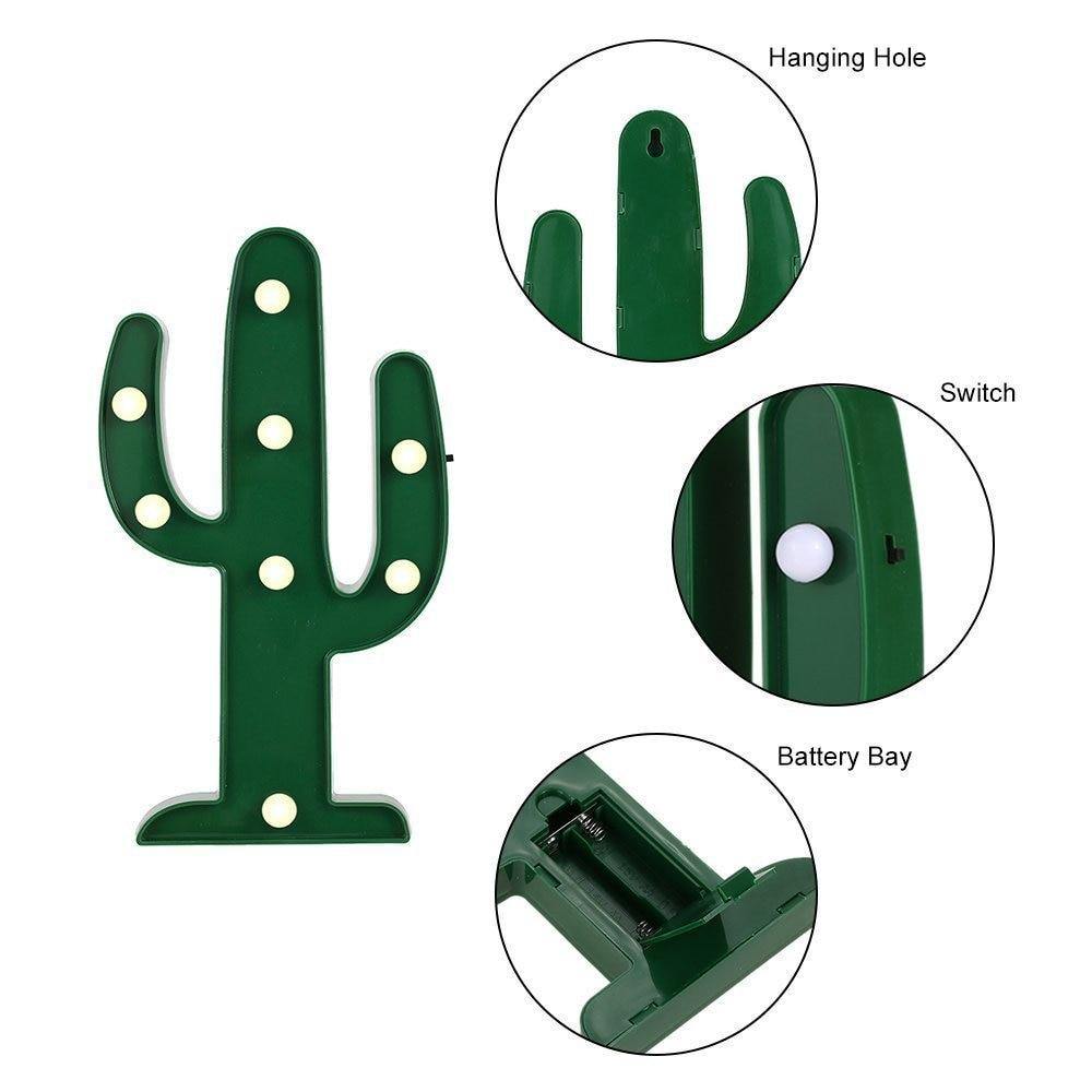 Cactus Marquee LED Light - The Umbrella store