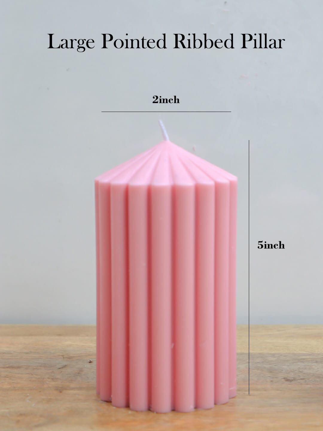 Pink Ribbed Peak Pillar- Set of 2 - The Umbrella store