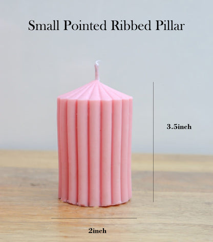 Pink Ribbed Peak Pillar- Set of 2 - The Umbrella store